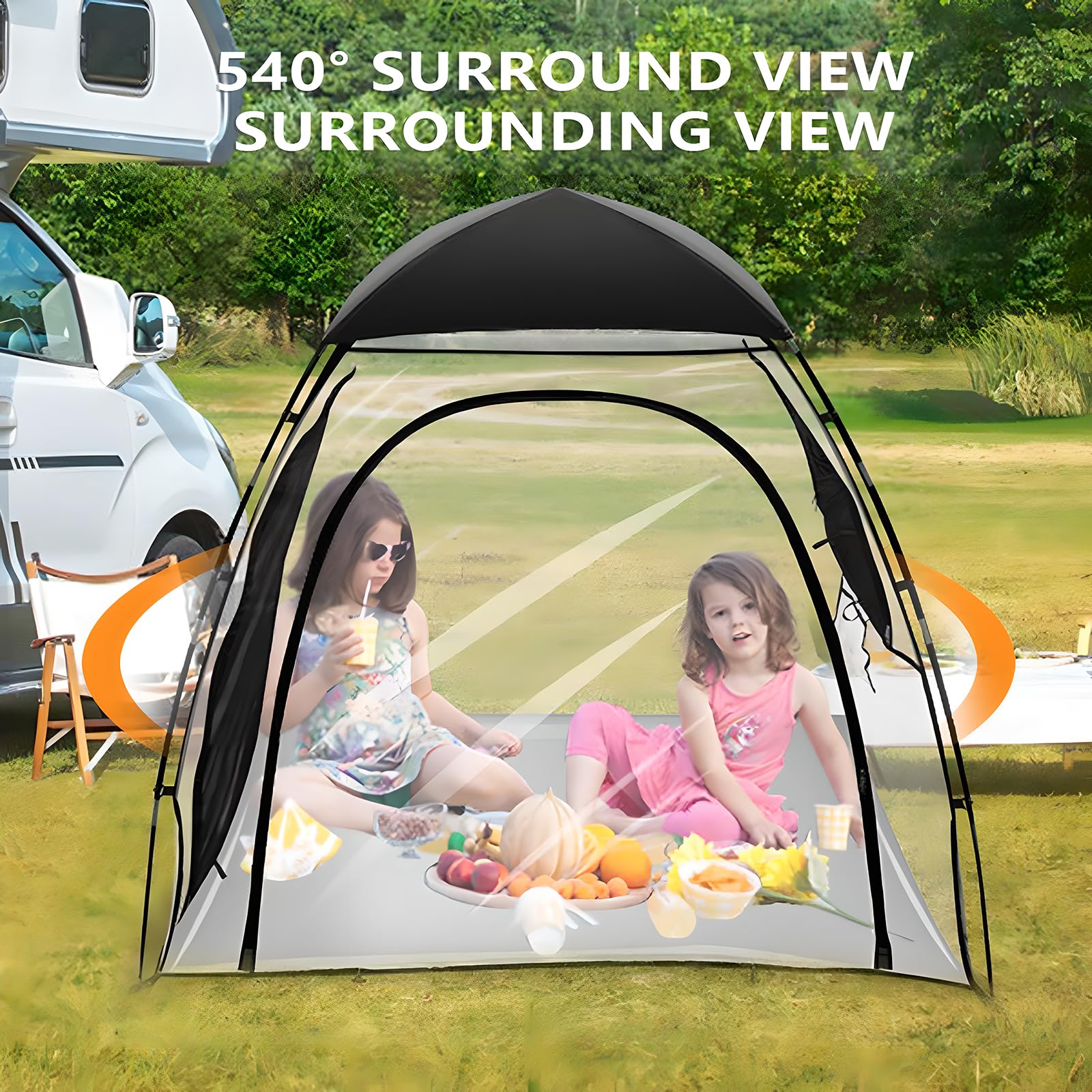 Amazon.co.jp: CYTBEK 1-2 人用 540°全周ビュー屋外テント、ジッパー